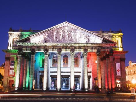 Photographic Print: Poster of Teatro Degollado, Guadalajara by Christian Kober: 24x18in