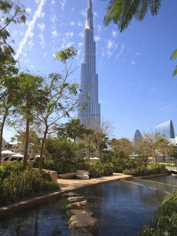 Photographic Print: Burj Khalifa, the Tallest Man Made Structure in the World at 828 Metres, Downtown Dubai, Dubai, Uae by Amanda Hall: 24x18in