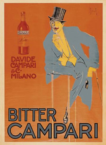 Art Print: Bitter Campari, c.1921 by Enrico Sacchetti: 32x24in