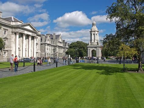 Photographic Print: Poster of University Trinity College, Dublin by Hans Peter Merten: 24x18in