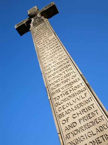 Photographic Print: Bedes Memorial Cross, Roker Poster by Mark Sunderland: 24x18in