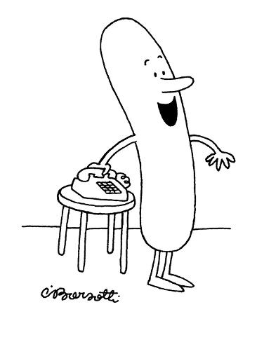 Premium Giclee Print: Hey, everybody, we're invited to a cookout! - New Yorker Cartoon by Charles Barsotti: 12x9in