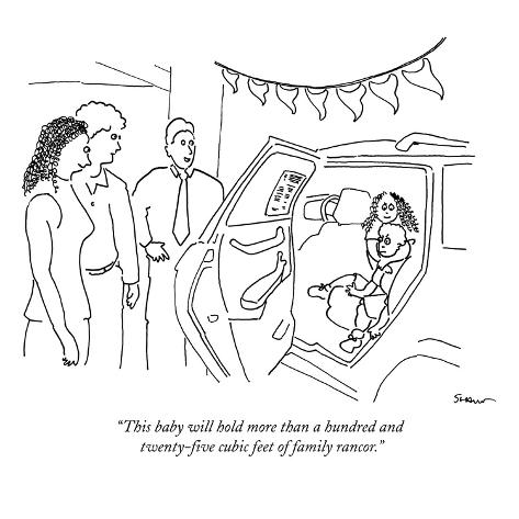 Premium Giclee Print: This baby will hold more than a hundred and twenty-five cubic feet of fam… - New Yorker Cartoon by Michael Shaw: 12x12in