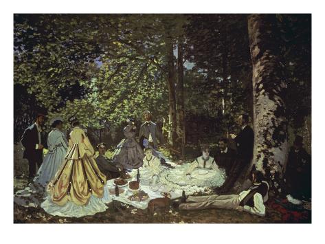 Giclee Print: Le Dejeuner Sur L'Herbe, 1866 by Claude Monet: 24x18in