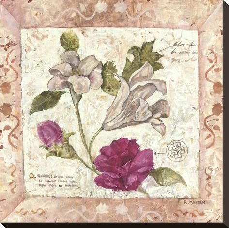 Stretched Canvas Print: A Lily And Rose Page Canvas Print by Martin: 18x18in