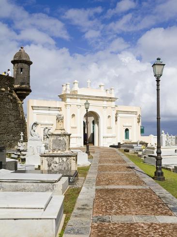 Photographic Print: Santa Maria Magdalena Cemetery, Old City of San Juan, Puerto Rico Island, West Indies, USA by Richard Cummins: 24x18in