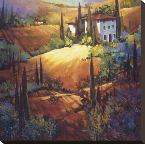 Stretched Canvas Print: Morning Light Tuscany Canvas Art by Nancy O'toole: 18x18in