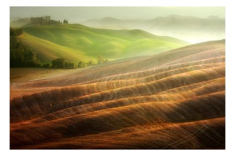 Photographic Print: Autumn on the Fields Poster by Marcin Sobas: 24x16in