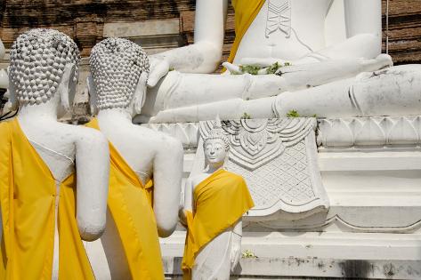 Photographic Print: Buddha Statue, Wat Phra Chao Phya-Thai, Ayutthaya, Thailand by Cindy Miller Hopkins: 24x16in