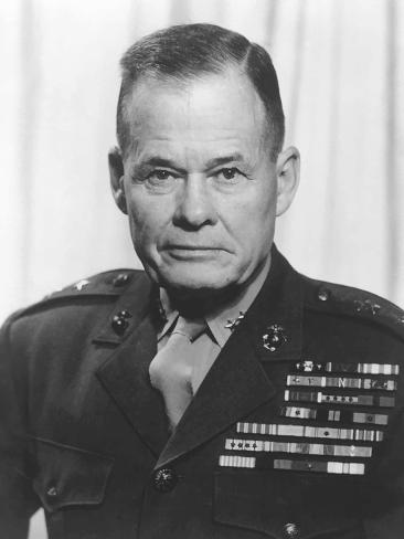 Photographic Print: Digitally Restored Vector Portrait of General Lewis Chesty Puller by Stocktrek Images: 24x18in