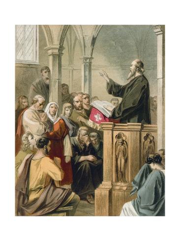 Giclee Print: Conscience Preaching in Mansoul Art Print by Gustav Bartsch by Gustav Bartsch: 24x18in