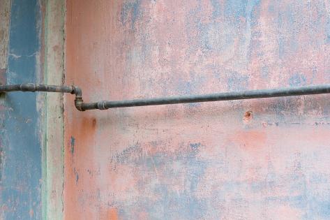 Photographic Print: Pipe and Ageing Paintwork, Havana, Cuba Outdoor Art: 24x16in