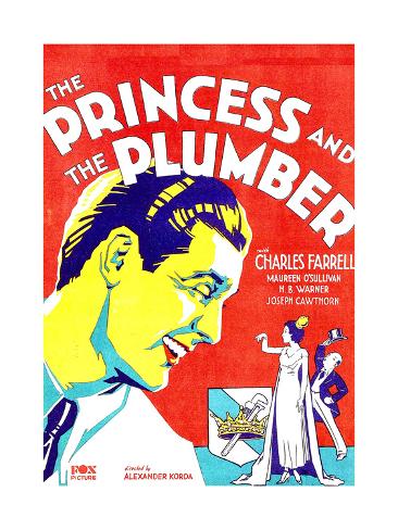 Art Print: THE PRINCESS AND THE PLUMBER Art Print: 24x18in