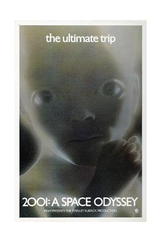 Art Print: 2001: A Space Odyssey, US poster, 1972: 24x16in