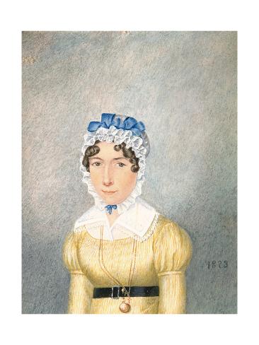 Giclee Print: Portrait of a Lady with a Golden Locket, 1823: 24x18in