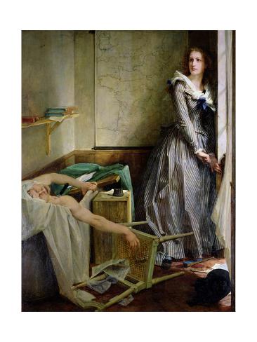 Giclee Print: Portrait of Charlotte Corday (1768-93), 1858 by Paul Baudry: 24x18in