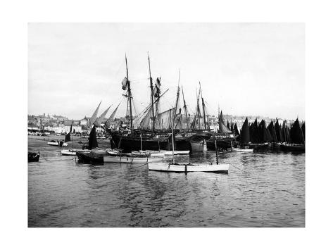 Photographic Print: St Ives Harbour, C.1880-99: 24x18in