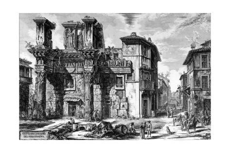 Giclee Print: View of the Remains of the Forum of Nerva, from the 'Views of Rome' Series, 1758 by Giovanni Battista Piranesi: 24x16in