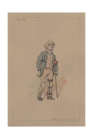 Giclee Print: Tiny Tim - a Christmas Carol, C.1920s by Joseph Clayton Clarke: 24x16in