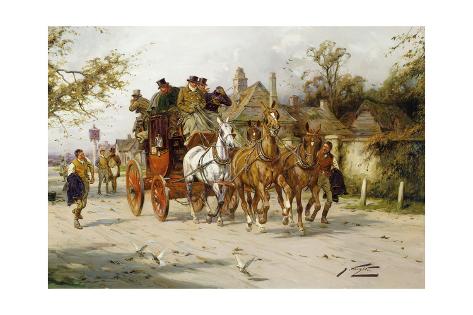 Giclee Print: The Oxford to London Mail by George Wright: 24x16in