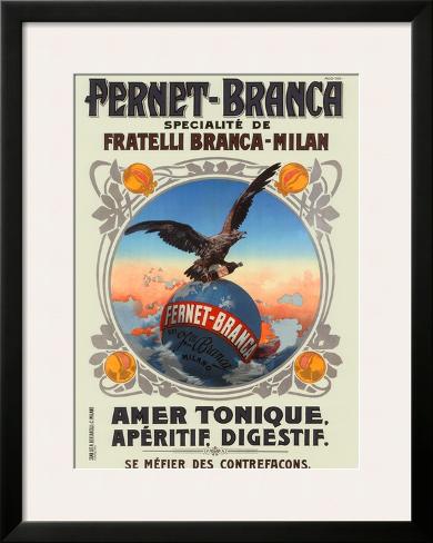 Framed Giclee Print: Fernet Branca: 30x24in