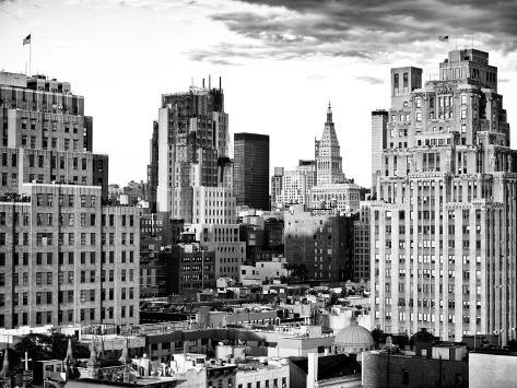 Photographic Print: High Rises in Lower Manhattan Viewed from a Chelsea Rooftop, Sunset, Meatpacking District, New York by Philippe Hugonnard: 24x18i