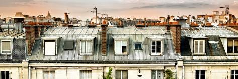 Photographic Print: Panoramic Rooftops View, Sacre-Caur Basilica, Paris, France by Philippe Hugonnard: 42x14in