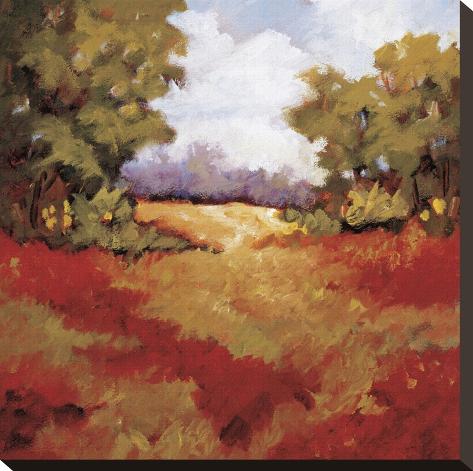 Stretched Canvas Print: Scarlet Fields II by Maija Baynes: 18x18in