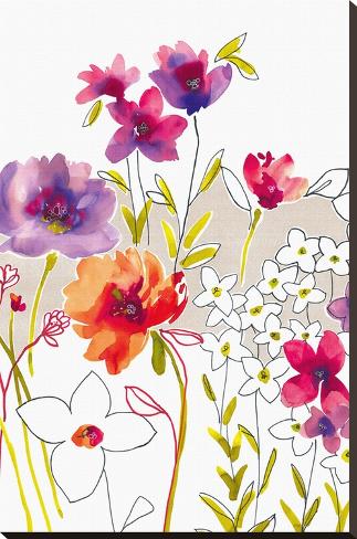 Stretched Canvas Print: Croquis Floral IV by Sandra Jacobs: 36x24in