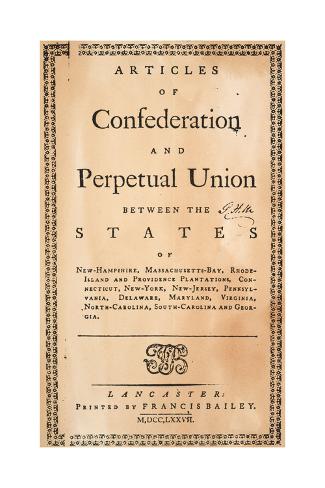 Giclee Print: Articles of Confederation by Francis Bailey: 24x16in