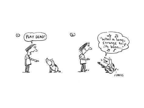 Premium Giclee Print: Play Dead! - Cartoon by David Sipress: 12x9in