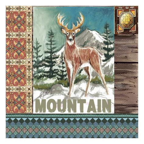 Art Print: High Country Mountain Tile by Anne Ormsby: 13x13in