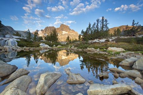 Photographic Print: USA, California, Inyo National Forest. Rocky shore of Garnet Lake. by Don Paulson: 24x16in