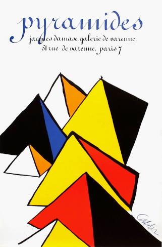 Collectable Print: Expo 80 - Galerie Jacques Damase Pyramides by Alexander Calder: 25x17in