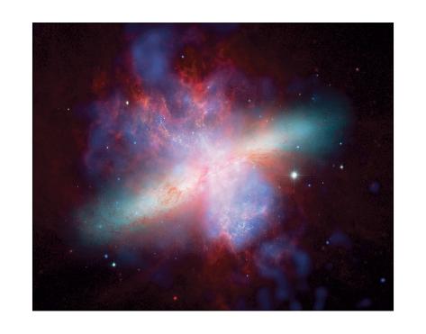 Art Print: NASA - M82 Rainbow Galaxy: 44x56in