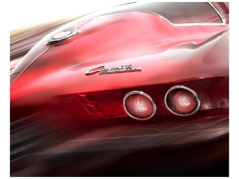 Art Print: Corvette El Diablo by Richard James: 12x16in