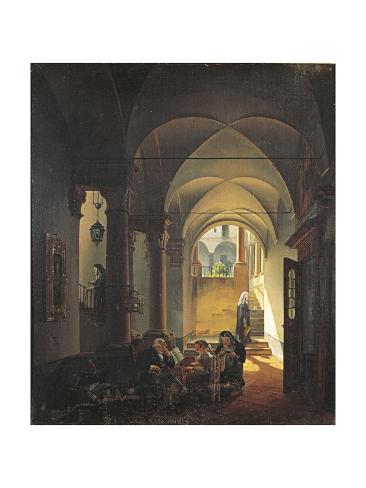 Giclee Print: Inside the Monastery by Giovanni Migliara: 24x18in