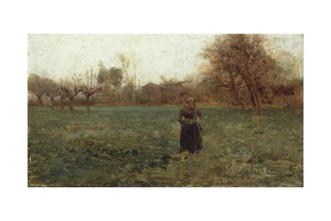 Giclee Print: End of Autumn, 1891 by Giuseppe Pellizza da Volpedo: 24x16in