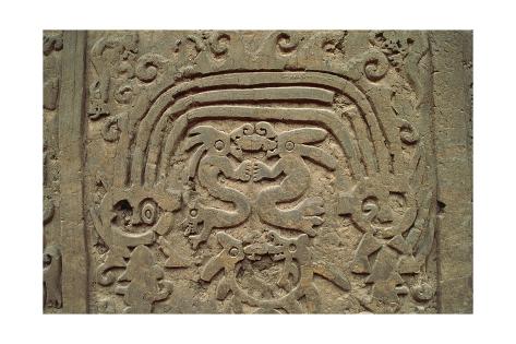 Giclee Print: Relief of Rainbow, Pyramid of Huaca Dragon or Arco Iris, Trujillo, Peru: 24x16in