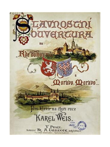 Giclee Print: Collection of Czecho-Slovakian Dances and Folk Songs, Title Page of Booklet: 24x18in