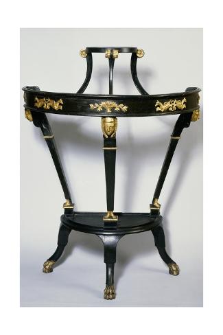 Giclee Print: Empire Style Lucchese Flowerbox, Ebonized Wood with Gilt Bronze Friezes, 1815, Italy: 24x16in