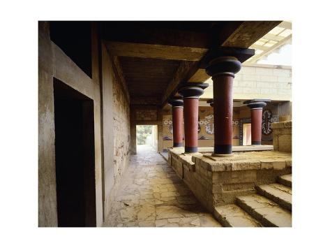 Giclee Print: Greece, Crete, Eastern Wing of Knossos Palace, Minoan Civilization, 16th Century BC: 24x18in