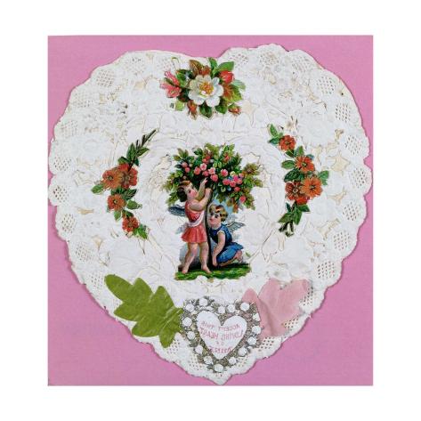 Giclee Print: Accept This Loving Heart of Mine, Victorian Valentine: 24x24in
