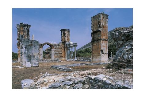 Giclee Print: Old Ruins of a Building, Roman Forum, Philippi, East Macedonia and Thrace, Greece: 24x16in