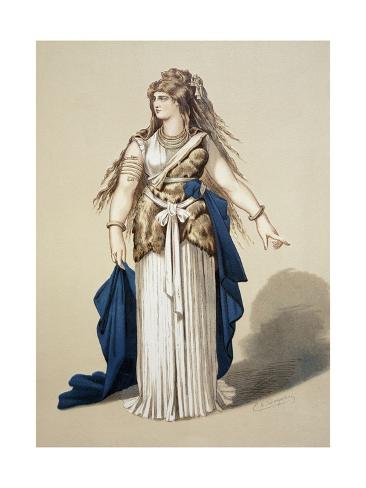 Giclee Print: Costume for Siegfrido, Character from the Rhine Gold by Richard Wagner, 1876: 24x18in