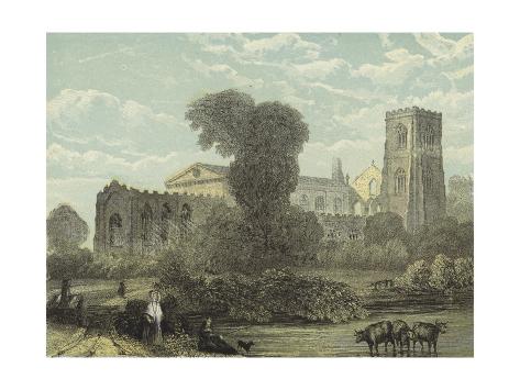 Giclee Print: Llandaff Cathedral, North East View: 24x18in