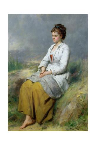 Giclee Print: Highland Lassie, 1871 by Thomas Faed: 24x16in