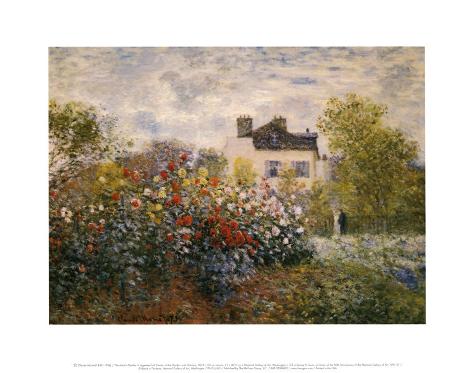 Art Print: The Artist's Garden at Argenteuil Art Print by Claude Monet by Claude Monet: 11x14in