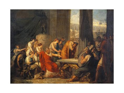 Giclee Print: Ulysses at Court of Alcinous by Francesco Hayez: 24x18in