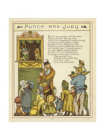 Giclee Print: Punch and Judy by Thomas Crane: 24x18in